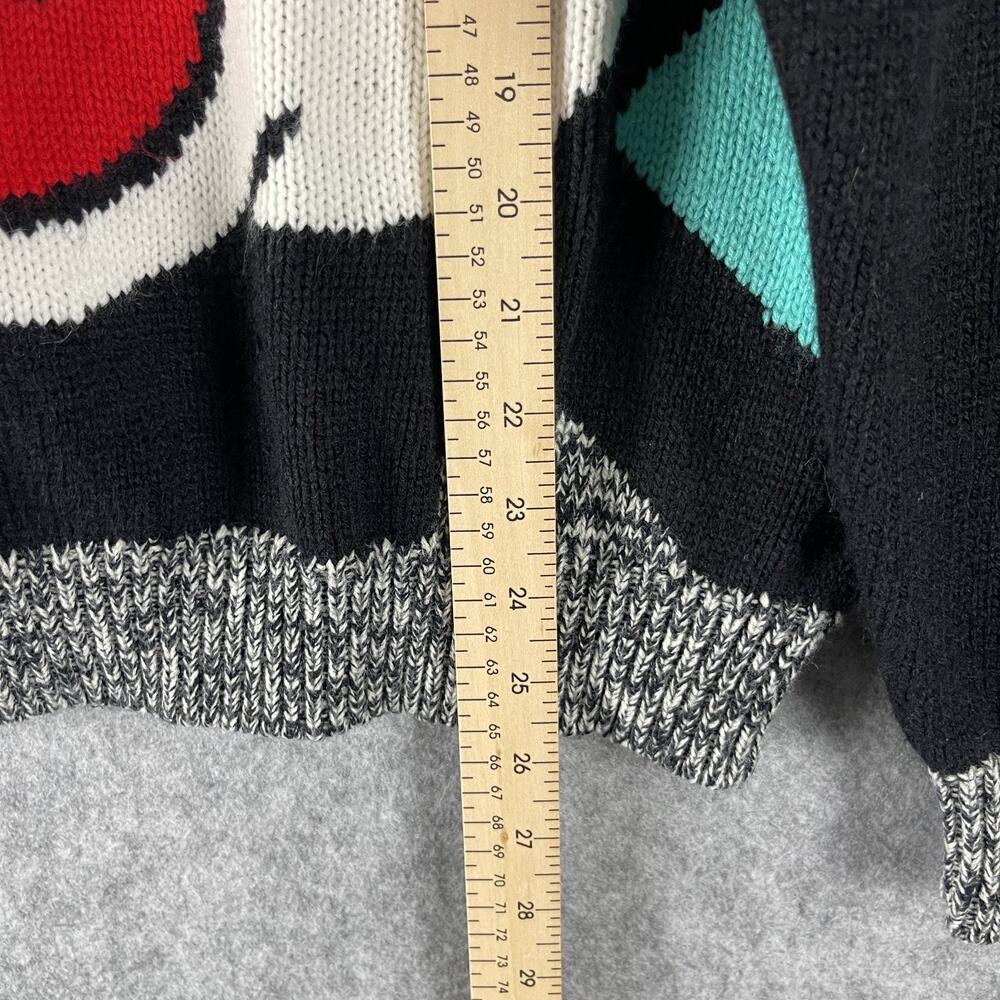 Crew Neck Graphic Minnie Mouse Sweater - Black/Gray/Pink/Teal - Picture 5 of 12